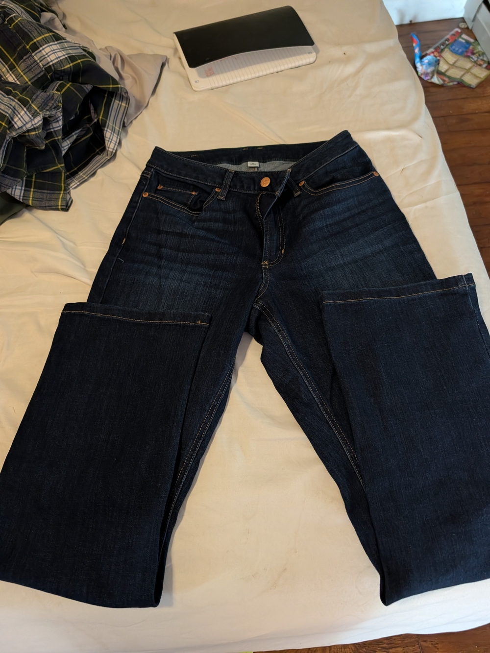 L.L. Bean Men's Straight-Leg Dark Blue Jeans
